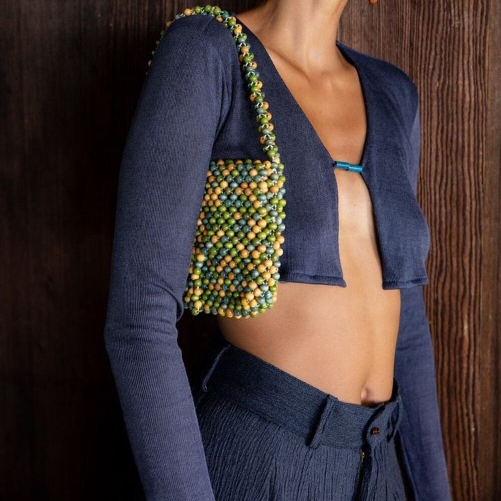 Savannah Morrow the Label Birdie Top in Indigo NWT